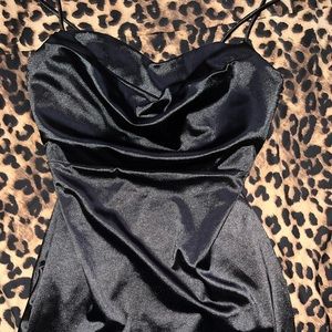 windsor black slit dress